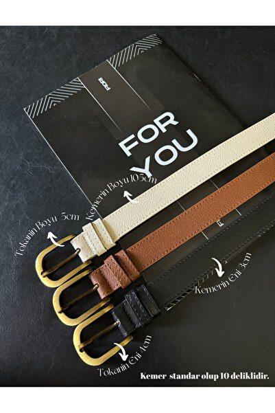 Fiori 3 buc. Curea antică cu cataramă basic pentru pantaloni pentru femei, cu...