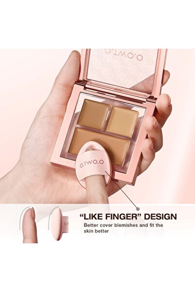O.TWO.O Cosmetics Radiant Soft 3-Tone Perfecting Concealer Palette (Color #01-Natural)