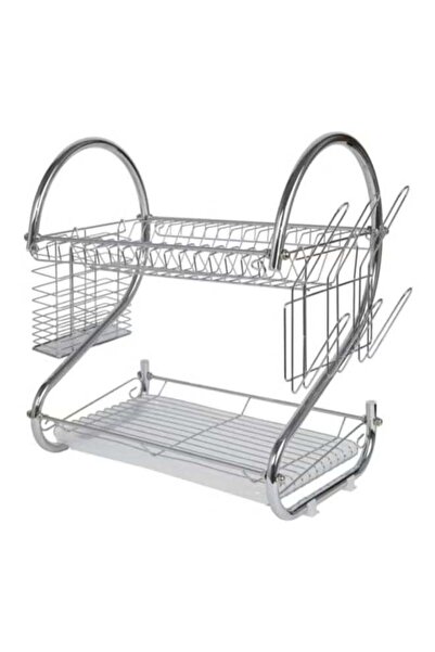 Miskat Trading 2-Layer Assembled Dish Rack Silver 50cm