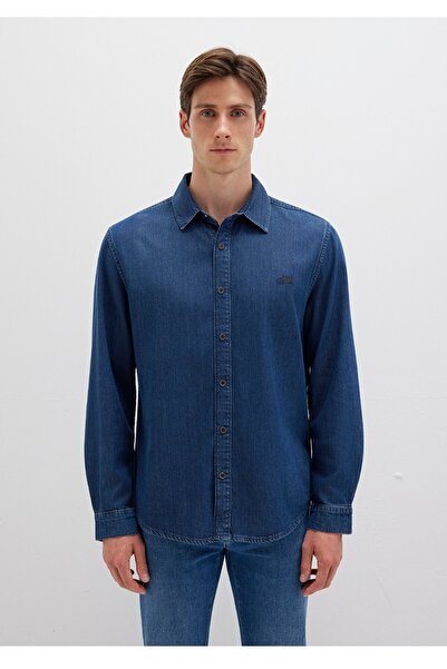 Mavi Roy Lux Black Dark Indigo Blue Slim Fit Jean Shirt