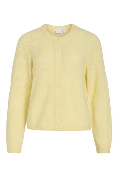 VILA Strickjacke VILORY Rundhals