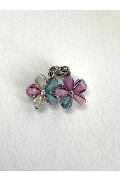 cityvision Mixed Color Stone Flower Silver Detailed Metal Latch Buckle 4 cm