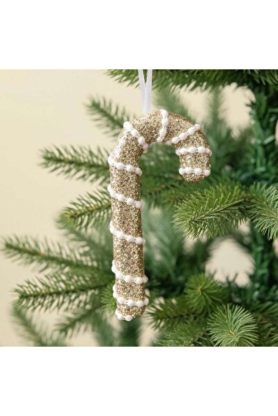 Ritzz Διακοσμητικό στολίδι από ζαχαροπλαστική με λεπτομέρεια από πέρλες και πούλιες χρυσό 16 εκ.