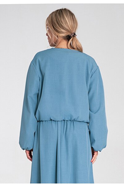 Figl Elegant bomber jacket for women - Blue bomber jacket for women M1198 size L/XL