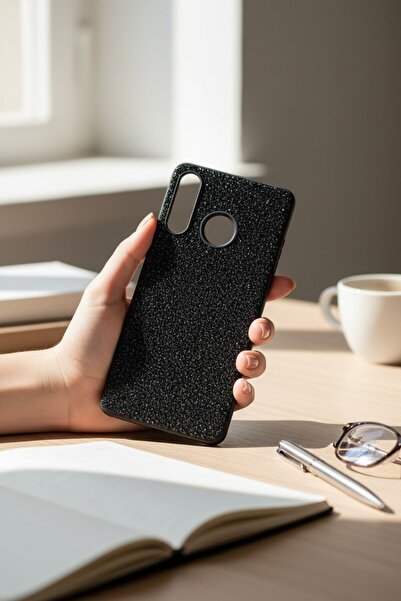 Genel Markalar Huawei P30 Lite Kırçıllı Taşlı Ayışığı BTU Silikon Kapak