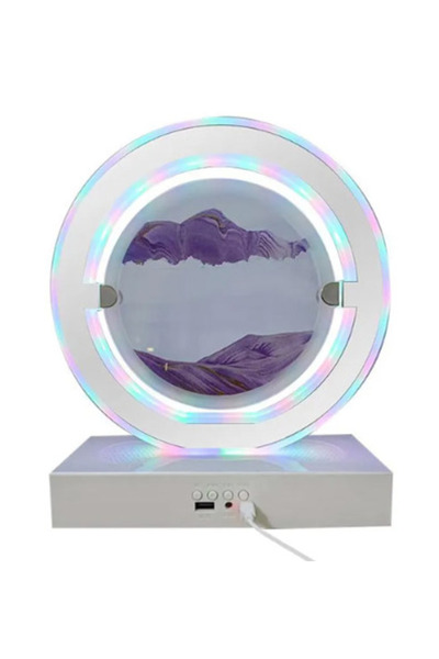 OEM Lampa decorativa pentru birou cu LED multicolor tip tablou cu nisip miscator 3D clepsidra rotativa