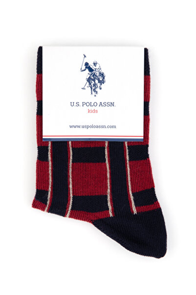 U.S. Polo Assn. Boy's Burgundy Socks 50318057-Vr014