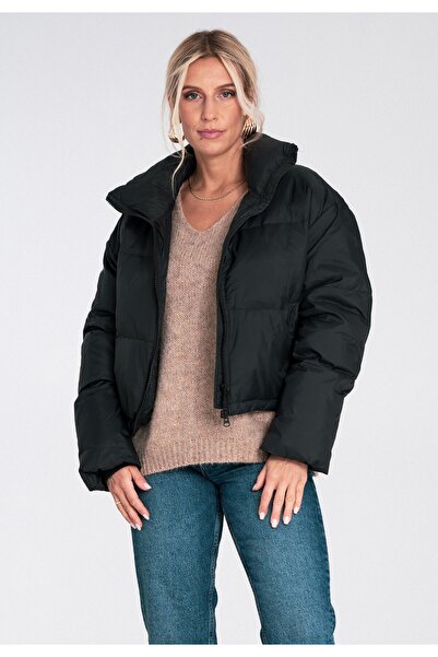 Figl Geacă izolată pentru femei - Geacă neagră pentru femei M1232 mărimea L