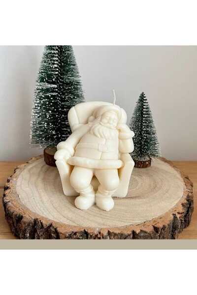 Handmade Decorative Christmas scented soy wax candle - Santa Claus armchair