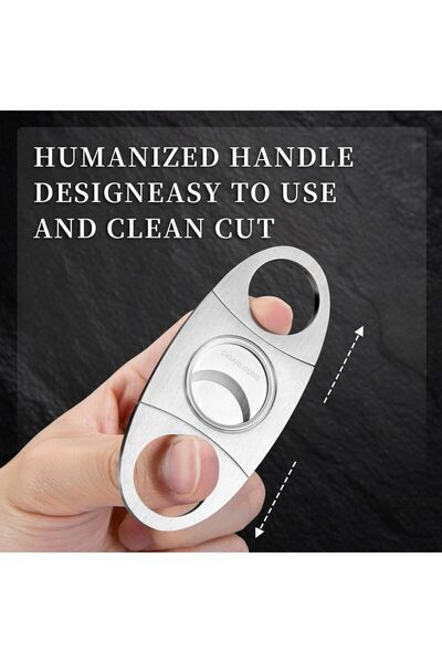 The Bros CLZOONG Cigar Ashtray and Cigar Cutter, Ceramic Table Ashtray (Black)