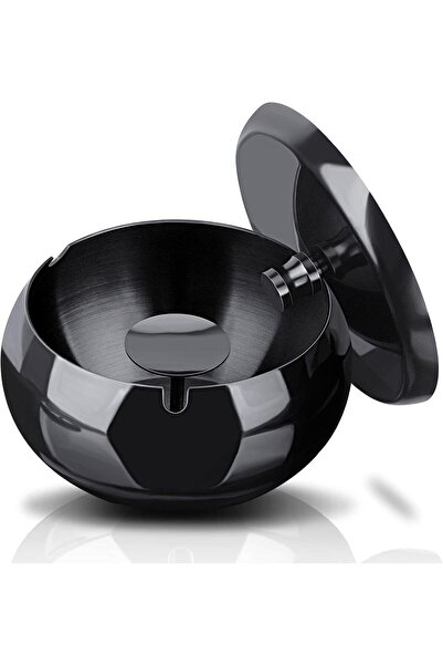 The Bros منفضة سجائر TODINIO مع غطاء - منفضة سجائر مقاومة للرياح من الفولاذ ا...