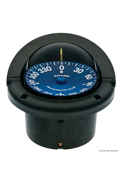 OSCULATI Ritchie Supersport SS-1002 Compass, White, 3.75 in (94 mm), 12V LED, Offshore Racing