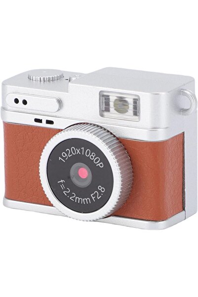 Specton Bewinner Mini Keychain Digital Camera 1080P 2MP, 0.96in Color Display, 32GB, USB-C (Brown)