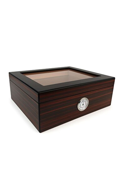 Falconetti Kırmızı Camlı Humidor Puro Kutusu rc42krx