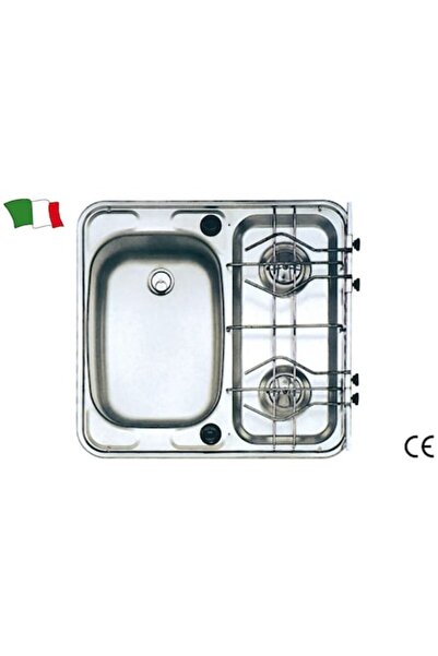 GFN Chiuveta cu Aragaz Integrat, 490x460 mm cu Suport Tigaie/Oala