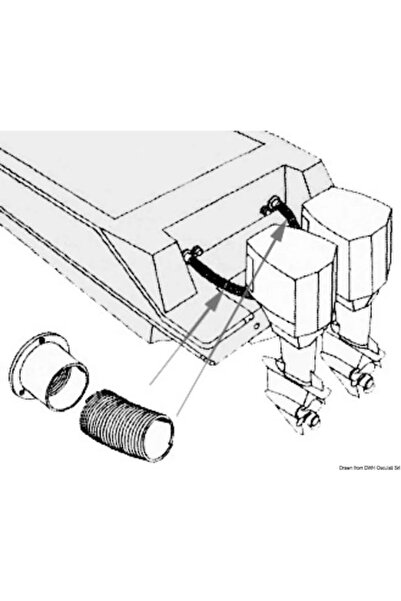 OSCULATI Furtun flexibil din PVC, alb, OSCULATI, diametru 50,8 mm, spirală ar...