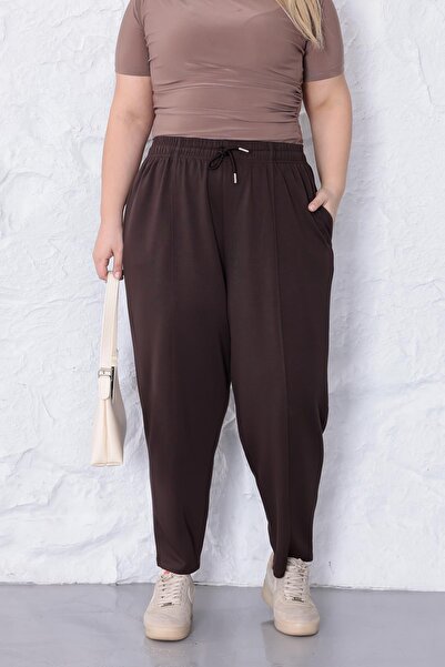 Siyezen Plus Size Modal Fabric Sweatpants with Pockets
