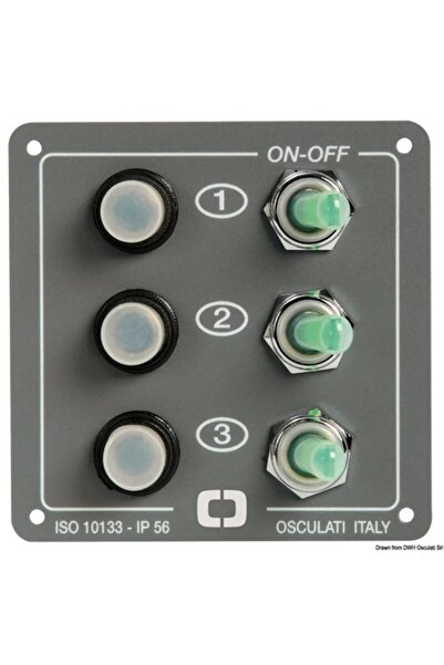 OSCULATI Panou de control electric Elite, 5+1 întrerupătoare și priză brichetă