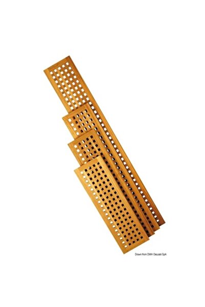 OSCULATI Grilaj Dreptunghiular Dus, Lemn de Teak ARC, 1500x300 mm