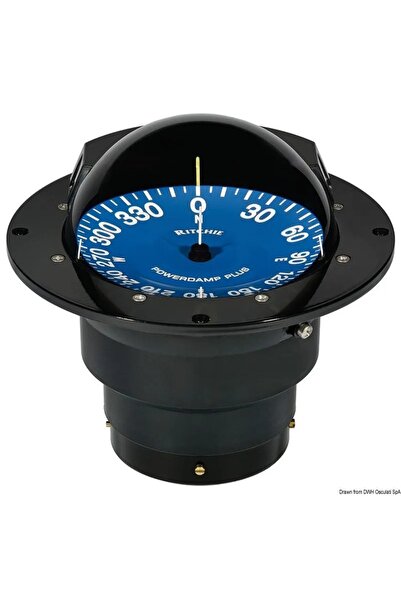 OSCULATI Ritchie Supersport SS-2000 Compass, White, 4 1/2 in, 12V LED, for Offshore Racing Boats