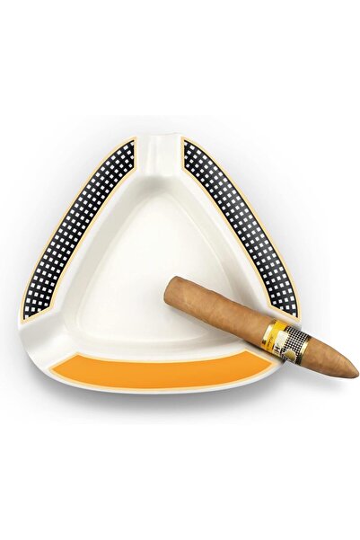 The Bros Cigar Ashtray Triangle - Large Rest for Outdoor/Indoor (White)
