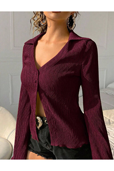 Sheya Shein shirt, cherry red