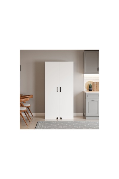 Vivense LAVO KİLER DOLABI, BEYAZ, 2 KAPAKLI