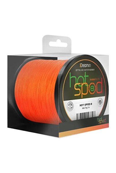 DELPHİN Fir împletit Hot Spod 8, portocaliu, 0,14 mm, 9,60 kg, 300 m