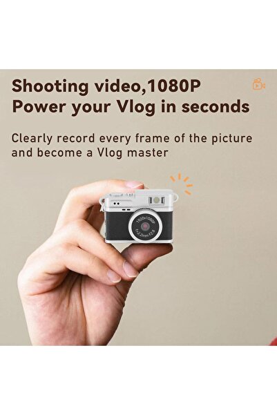 Bewinner Mini Keychain Digital Camera 1080P 2MP 0.96in Color Display (Black)