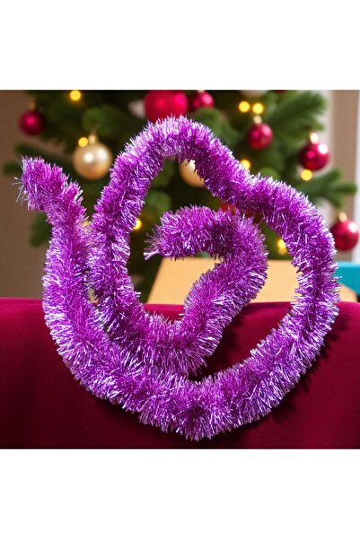 Kuzey 2 METRI METALIC ROZ GARNITURĂ DE CRĂCIUN PENTRU Gât, ROZ, MOALE, GARNIT...