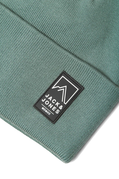 Jack & Jones Men's Jacalpes Logo Detailed Knitted Beanie 12286472 Green