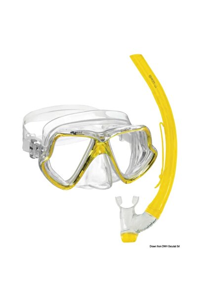 Mares Zephir Junior Mask and Snorkel Set, Yellow Reflex - for Beginners