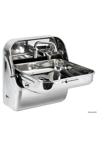 TNG Outdoor Chiuvetă de perete pliabilă din oțel inoxidabil cu baterie integrată