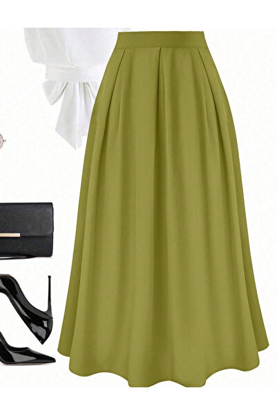 Sheya Shein midi skirt, green