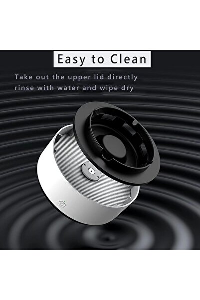 Generic 2 in 1 Multifunctional Ashless Air Purifier with Filter Ashtray - White