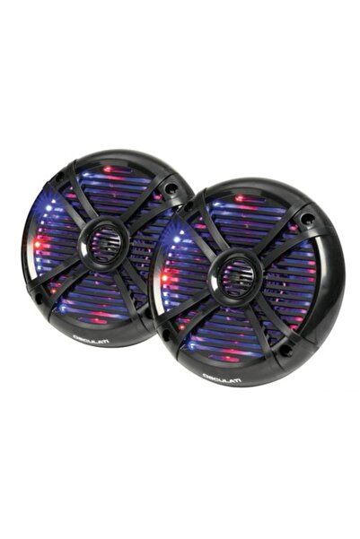 OSCULATI Boxe pe 2 căi cu LED-uri RGB programabile, negre de 6,5"