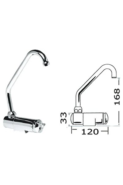 OSCULATI Star Faucet - Hot/Cold Mixer, Interior Sink Mount, Chromed Brass Body, Ceramic Cartridge