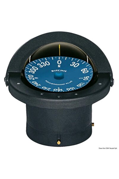 OSCULATI Ritchie Supersport SS-1002 Compass, White, 3.75 in (94 mm), 12V LED, Offshore Racing