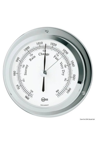 OSCULATI Barometru Barigo Star Cromat din Alama, Diametru Carcasa 110 mm, Diametru Cadran 85 mm