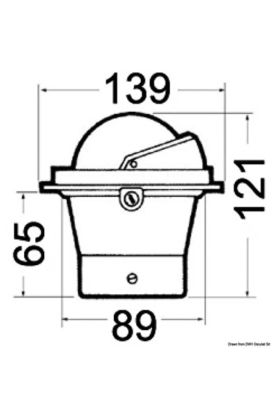 OSCULATI Zenit Rivera 3-inch Compass, White