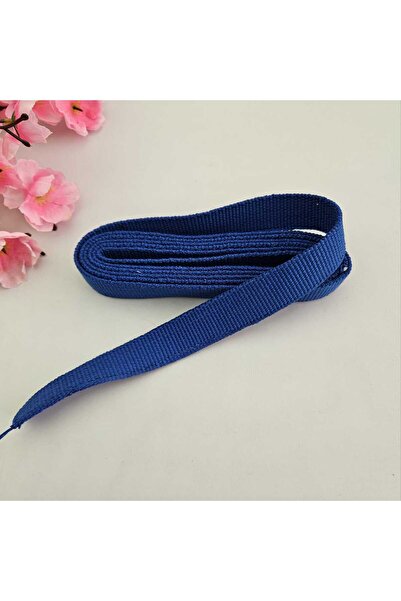 Kaf Kumaş Mavi Şerit Kolon Dar Dokuma 2,5 cm 1 Metre Çanta Askısı Sapı