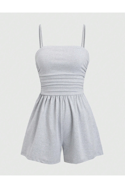 Sheya Shein short jumpsuit, gray
