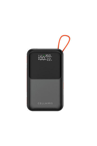 Cellairis Power Fusion Plus PD 20000mAh 45W Dahili Kablolu Powerbank - Siyah