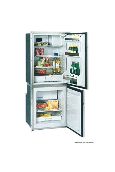 OSCULATI Isotherm Stainless Steel Double Compartment Refrigerator, 12/24V, Model CR200 SS