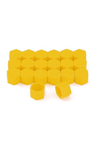 OEM Set 20 capace prezoane 17" GALBENE din Silicon pentru jante