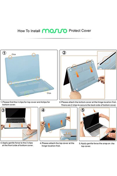 Generic MOSISO Hard Shell Case for MacBook Pro 15-inch (A1990/A1707) - Navy Blue