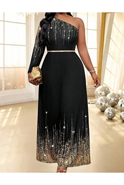 Sheya Shein Curve+ long jumpsuit, black