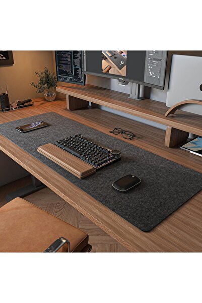 DAWNTREES Felt Desk Mat (90cm x 30cm) Dark Gray