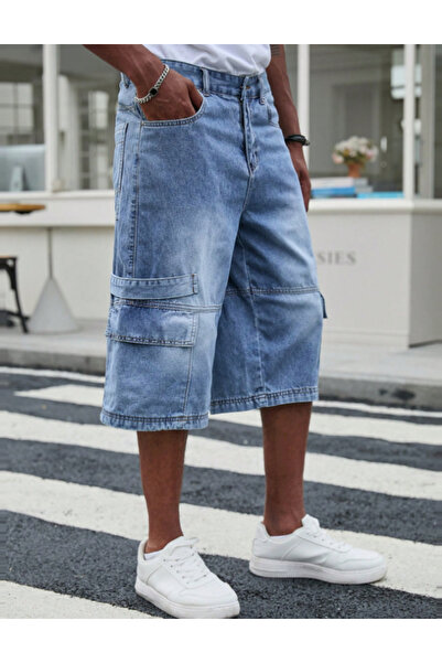 Sheya MANFINITY denim shorts by Shein, blue