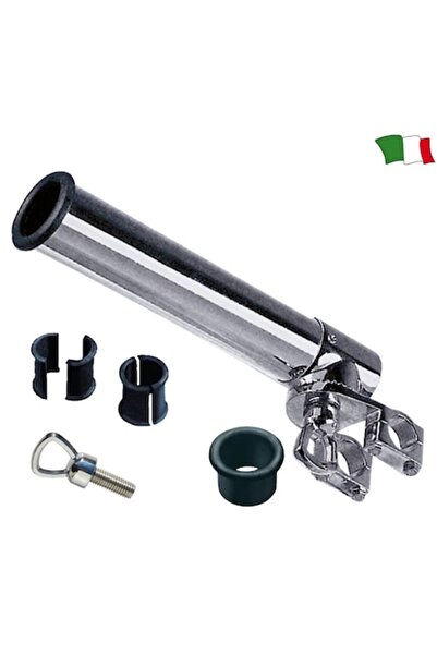 GFN Brass Rod Holder for Railings and Boat Gunwale with Separate Gaskets